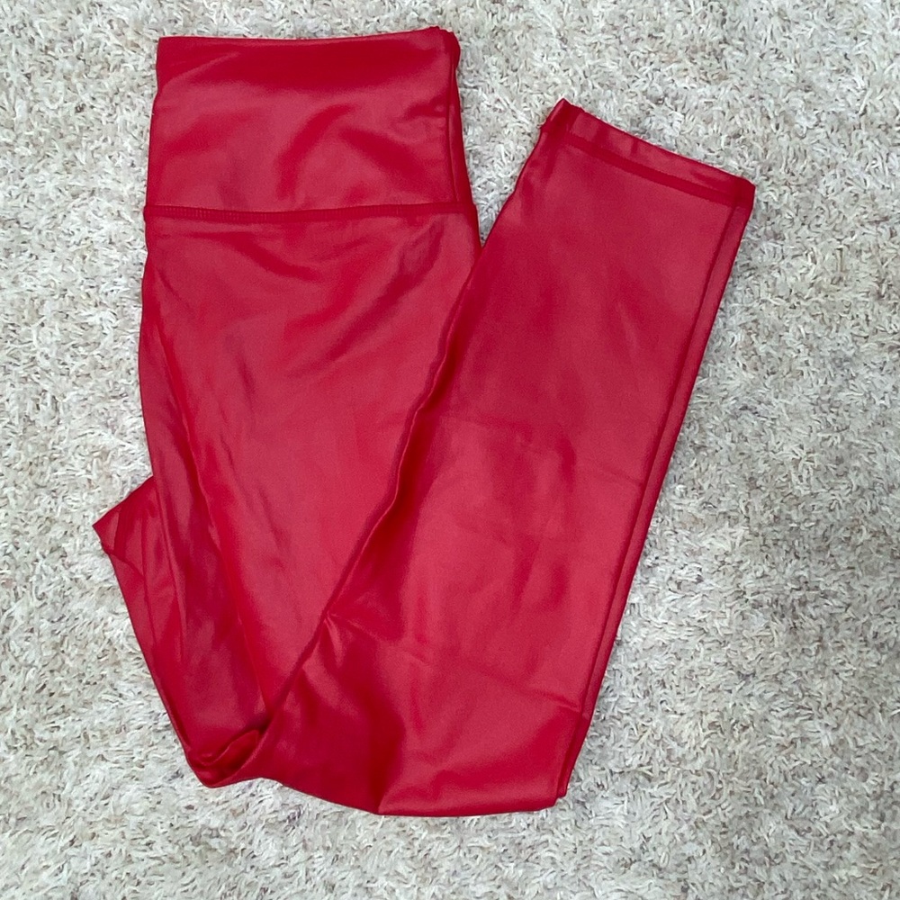 NWOT Women’s Zyia Leggings, Metallic Red, size 8-10